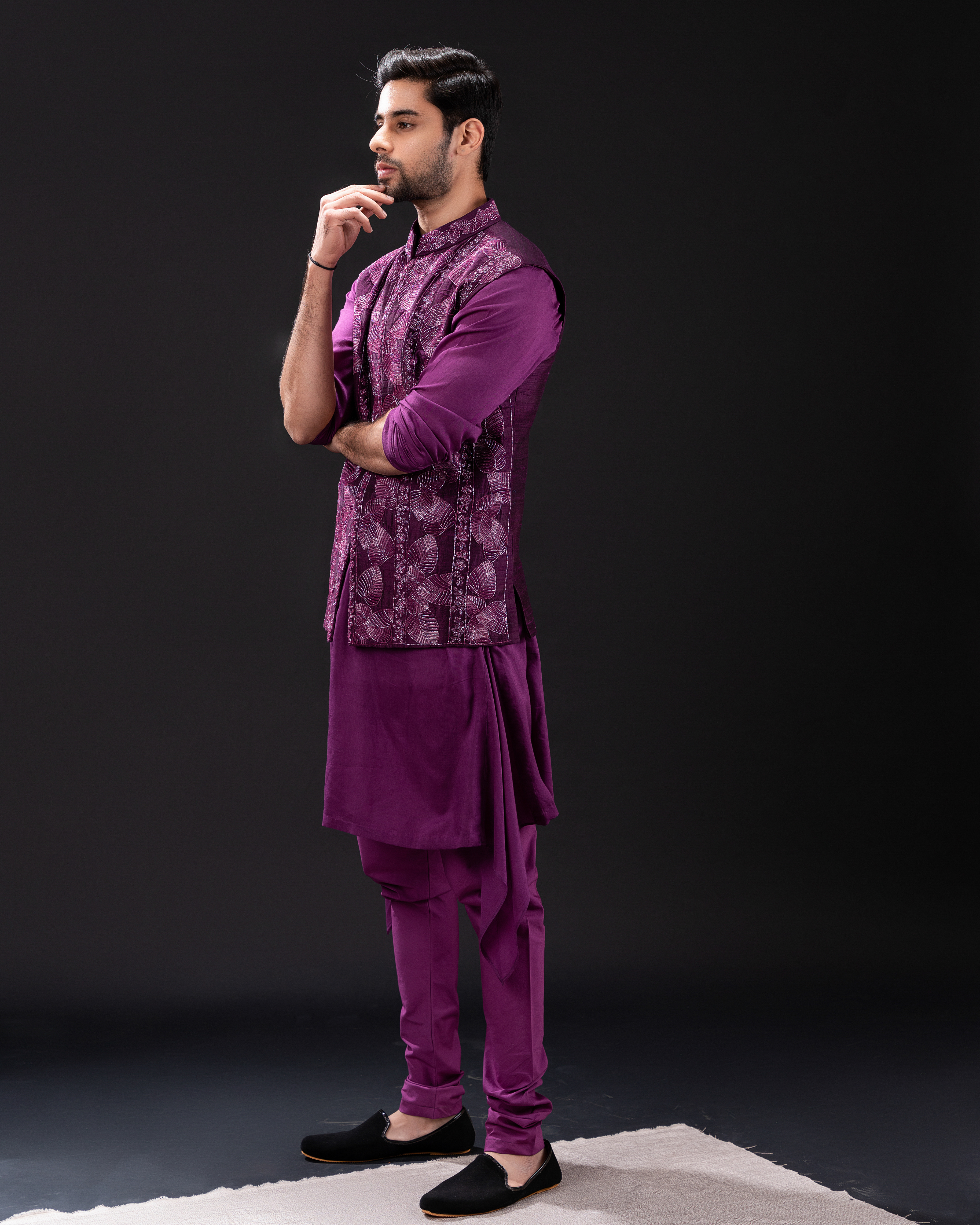 Side profile capturing the Bundi shape and subtle motif placement.